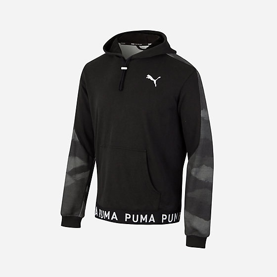 PUMA Sweatshirt de training à capuche TRAIN AOP