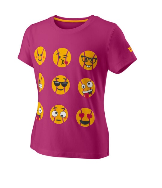 WILSON Emotion Fun Tech T-shirt Filles - Violet , Jaune