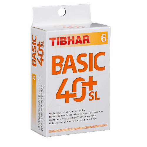 TIBHAR Basic 40+SL Lot de 6 balles